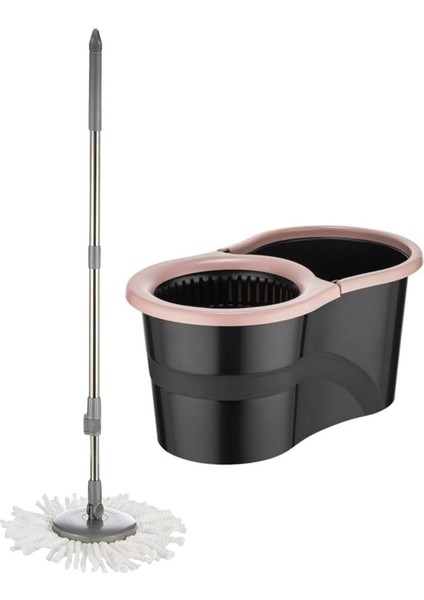 Yumuşak Mikrofiber Süper Mop Seti, 360 Derece Dönebilir, Şık Pembe Renkli Temizleme Aracı indirimleri