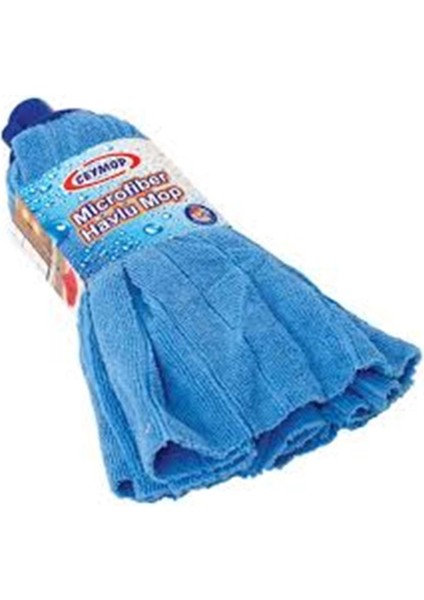 Pembe Mikrofiber Yuvarlak Temizlik Bezi ve Mop Seti