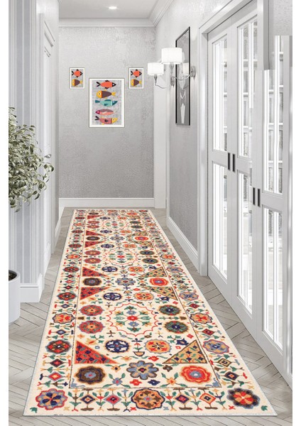 Kaymaz Taban Yıkanabilir Dijital Baskılı Halı Yolluk Mutfak Halısı