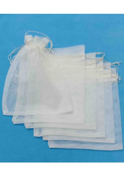 Düz Ufak Tül Kese 13*17 cm Ebatında 25 Adettir Hediyelik Bohçalık Çeyizlik Çerez Sabun Kesesi