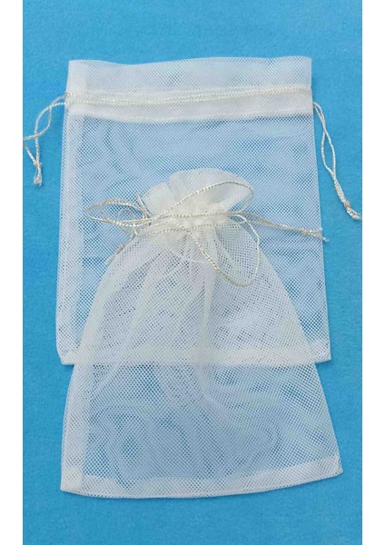 Düz Ufak Tül Kese 13*17 cm Ebatında 25 Adettir Hediyelik Bohçalık Çeyizlik Çerez Sabun Kesesi fırsatları