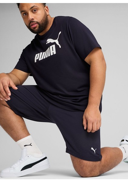 Siyah - Beyaz Erkek Regular Fit Düz Şort 68259816 Ess Shorts 10 New Navy