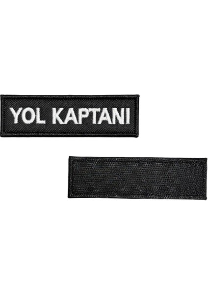 Siyah Zemin Yol Kaptanı Yazılı Nakış Patch - 10X3 cm fiyatları