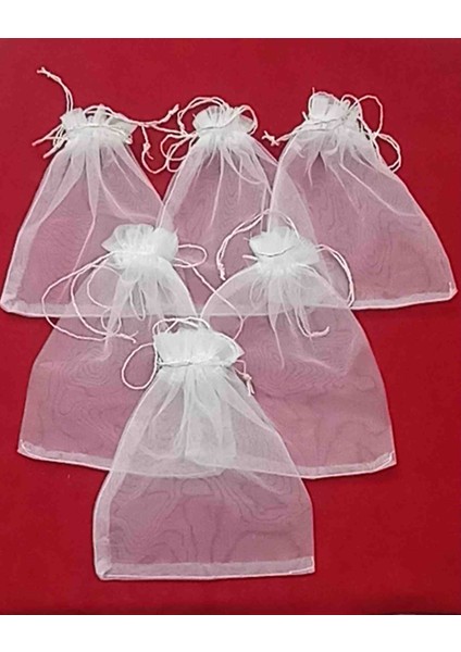 Düz Tül Kese 14*18 cm Ebatında 25 Adettir Hediyelik Bohçalık Çeyizlik Çerez Sabun Kesesi