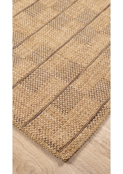 Jüt Sisal Naturel Bej Hasır Halı Kaymaz Taban Dokuma Makine Tozumaz Antibakteriyel