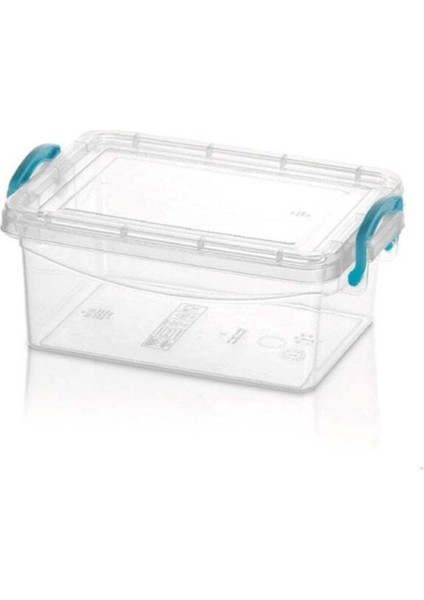 Mini Kilitli Saklama Kabı, 0,6 Litre, Şık ve Pratik Kullanım Sağlar.