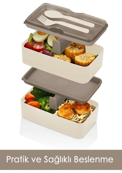 Iki Katlı Yemek Saklama Kabı, Sporcu ve Öğrenci Için Sağlıklı Taşıma Seti fiyatları