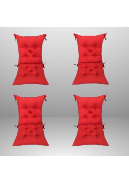 Sırtlı Sandalye Minderi 40X85 cm Kırmızı