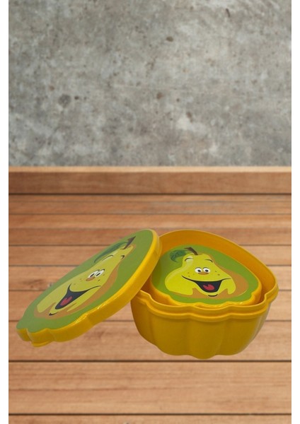 Iç Içe Geçen Armut Tasarımlı Saklama ve Beslenme Kabı Seti, 550 ml ve 250 ml fiyatları