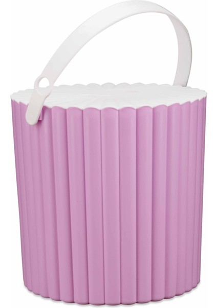 Pembe Çok Amaçlı Yuvarlak Kova, Ev ve Bahçe Kullanımı Için Ideal Seçim