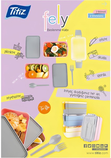 Lacivert 2 Katlı Saklama Kabı, Sağlıklı ve Pratik Yemek Saklama Çözümü modelleri