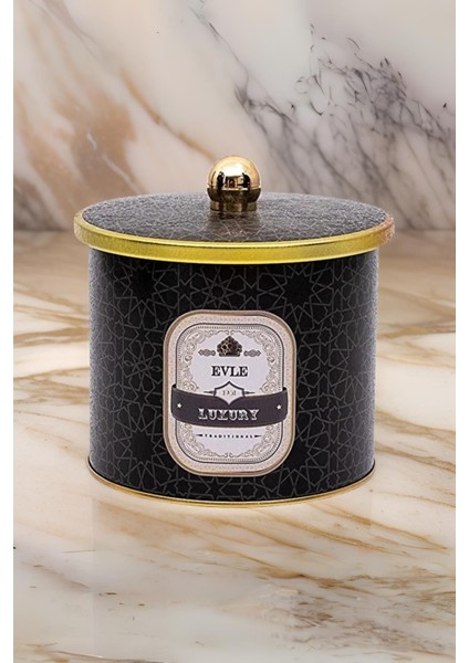 Çok Amaçlı Metal Saklama Kabı, Dekoratif, 14X10 Cm, 1.3 Litre, Renkli