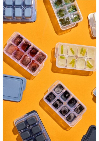 2'li Mavi Silikon Buz Kalıbı, 8 Bölmeli, Pratik ve Şık Tasarım fiyatları