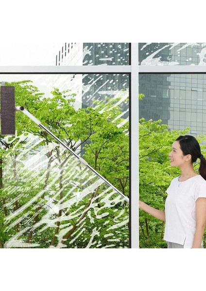 Mandallı Kıskaçlı Çok Amaçlı Cam Silme Mopu, Yedek Mikrofiber Bezli fırsatları