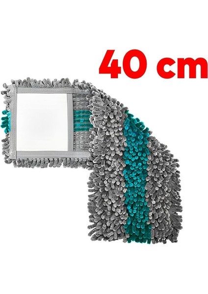Gri-Turkuaz Mikrofiber Mop Yedeği 40 Cm, Temizlik ve Kurulama Için Ideal modelleri