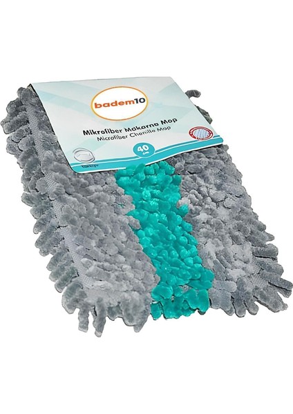 Gri-Turkuaz Mikrofiber Mop Yedeği 40 Cm, Temizlik ve Kurulama Için Ideal fırsatları