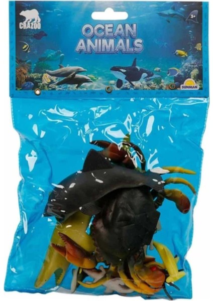 Renkli Deniz Canlıları Okyanus Hayvanları Su Oyunu Seti Orta Boy fiyatları
