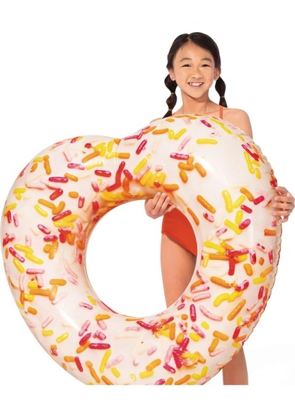 Renkli Şişme Kalp Figürlü Simit, Deniz Temalı, 104X99 Cm, Eğlence ve Dekorasyon Için indirimleri