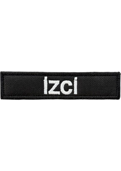 Siyah Zemin Izci Yazılı Nakış Patch - 9.5x2 cm
