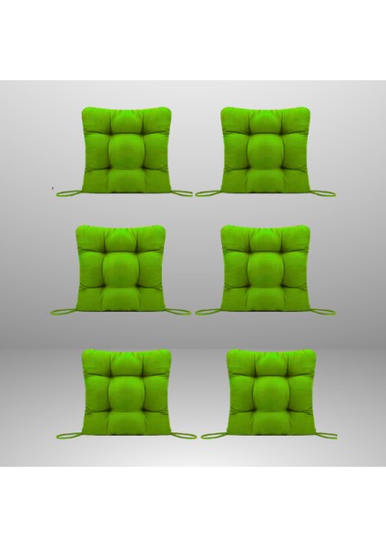 Sandalye Minderi 45X45 cm 6'lı Yeşil