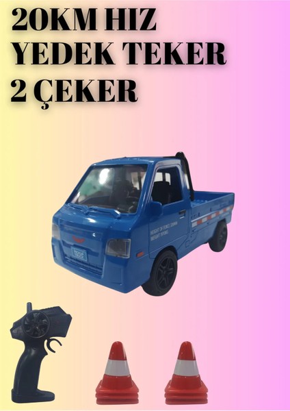 20KM Hız Yapan 2.4ghz Pikap Görünümlü Şarjlı Uzaktan Kumandalı Drift Araba