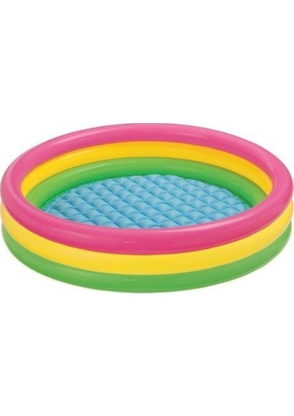 Renkli 3 Boğumlu Havuz, Eğlence ve Serinlik Için 114 cm