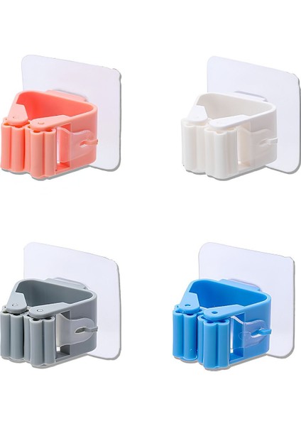 Gri 4'lü Yapışkanlı Paspas ve Fırça Tutucu, Mutfak ve Tuvalet Kullanımı