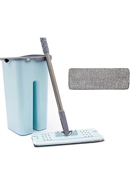 Mavi Pratik Temizlik Seti ve Yedek Mop ile Hijyenik Temizlik Kolaylığı