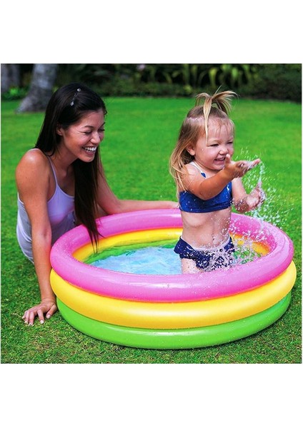 Yumuşak Tabanlı Bebek Havuzu 86X25 Cm, Renkli, Güvenli ve Eğlenceli Yaz Aktiviteleri