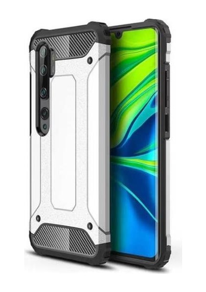 Xiaomi Mi Note 10 Lite Kılıf Armor Hybrid Zırh Silikon