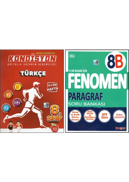 8 Sınıf Kondisyon Türkçe +Fenomen 8b Paragraf (2 Kitap)