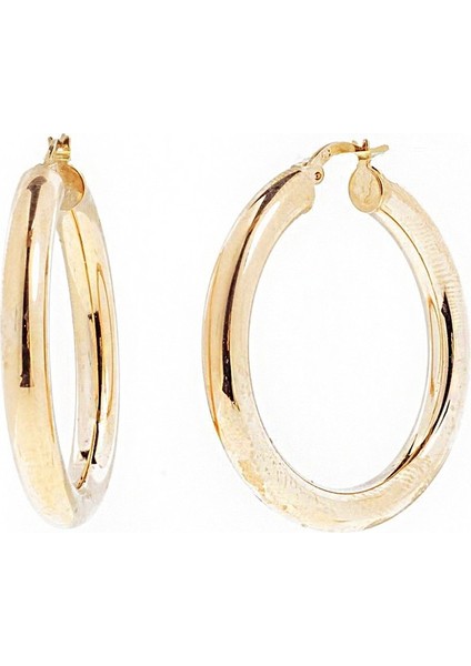 Halka Gümüş Küpe 4,0cm SB690