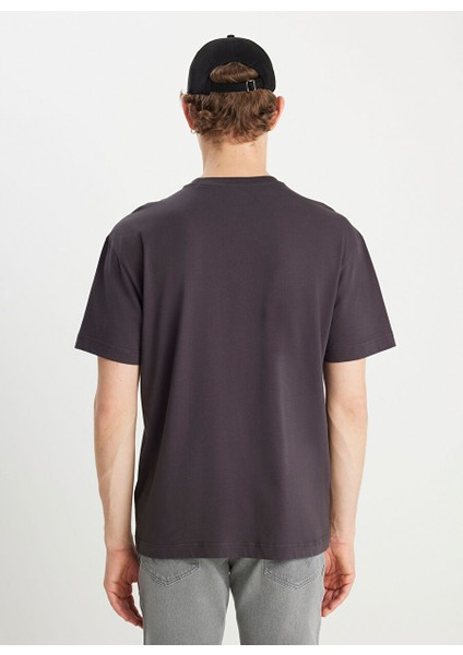 Antrasit Erkek Relaxed T-Shirt MW7NM203877M39 Relaxed Fit Small indirimleri