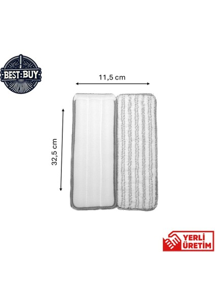 Yedek Tırnak Tablet Mop Bezi 32,5X11,5 Cm, 2 Adet, Temiz ve Kullanışlı Ürün