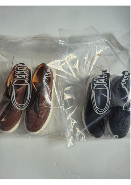 Şeffaf 3 Adet Ayakkabı Ambalaj Çantası Ayakkabı Taşıma Poşeti 44X50 cm