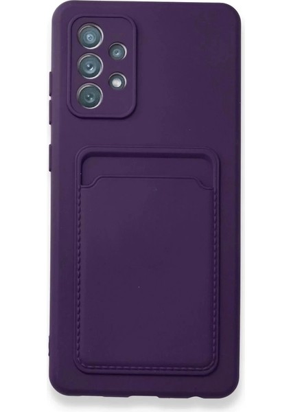 Samsung Galaxy A23 4g Kılıf Kelvin Kartvizitli Silikon - Derin Mor