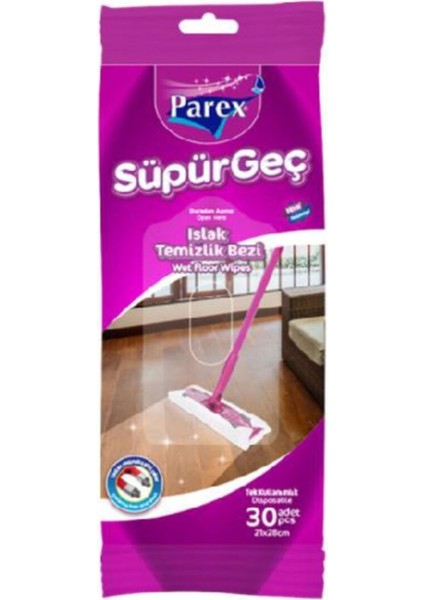 Içinde 30 Adet Islak Temizlik Bezi, Süpürgeç Yedek Parça, Pratik Temizlik Ürünü