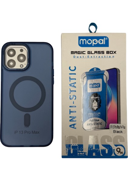 iPhone 13 Pro Max Lacivert Transparant Kılıf Kırılmaz Cam Hediye fiyatları