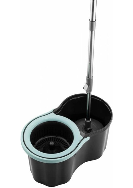 Yumuşak Microfiber Süper Mop Seti, 360 Derece Dönen ve Turkuaz Renkli Kullanım Kolaylığı