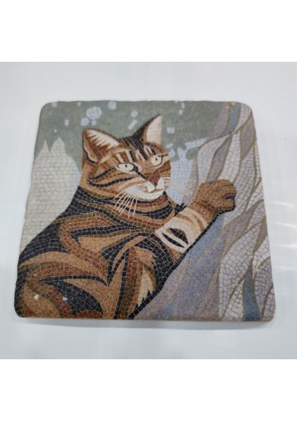 Doğal Taş Figürlü Banyo Gider Kapak Süsü 10X10 cm