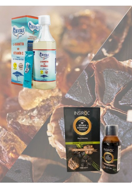 Devitale Splus 500 ml (L-Karnitin & C Vitamini) + Insırol Siyah Sarımsak Ekstresi 150 ml fırsatları