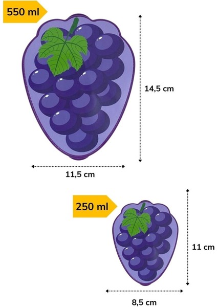 Iki'li Iç Içe Geçebilen Renkli Saklama ve Beslenme Kabı Seti (550 ml + 250 Ml) fırsatları