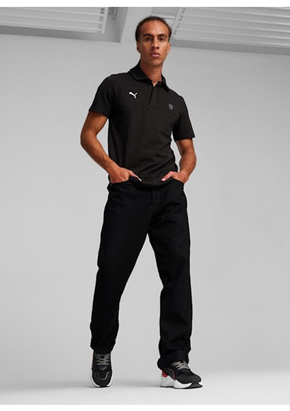 62382702 Ferrari Style 2 Tone Polo Siyah Regular Fit Erkek T-Shirt fiyatları