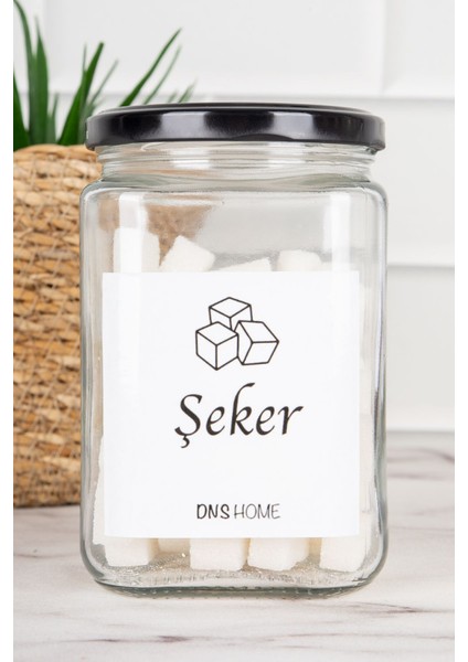 2'li Siyah Metal Kapaklı Kare Cam Saklama Kabı Seti 720 ml modelleri