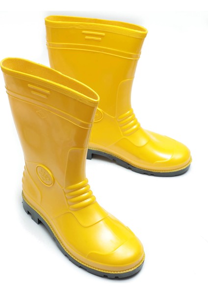 Erkek Kısa Pvc Su Geçirmez Içi Ince Astarlı Iş Çizme