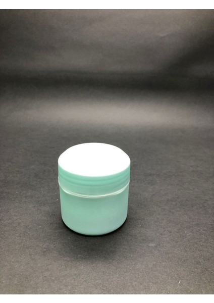 50ML Sert Plastik Krem Kavanozu, 3'lü Paket, Yeşil Renkli