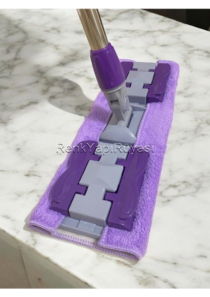 Çok Amaçlı Mikrofiber Mop Ucu, Cam, Duvar ve Zemin Için, Kıskaçlı