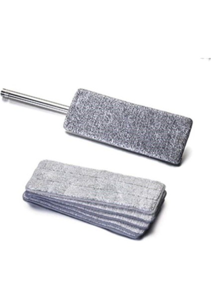 Mikrofiber Mop Yedek Bezi 4'lü Gri 12X33 Cm, Temizlik Kolaylığı Sağlar