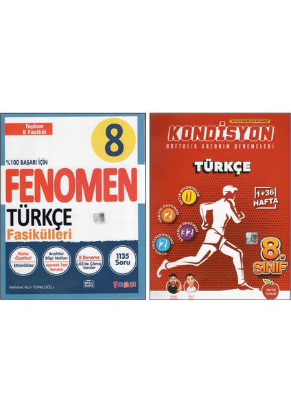 Fenomen 8.sınıf Türkçe Fasikül+Newton 8.sınıf Türkçe Kondisyon(2 Kitap)