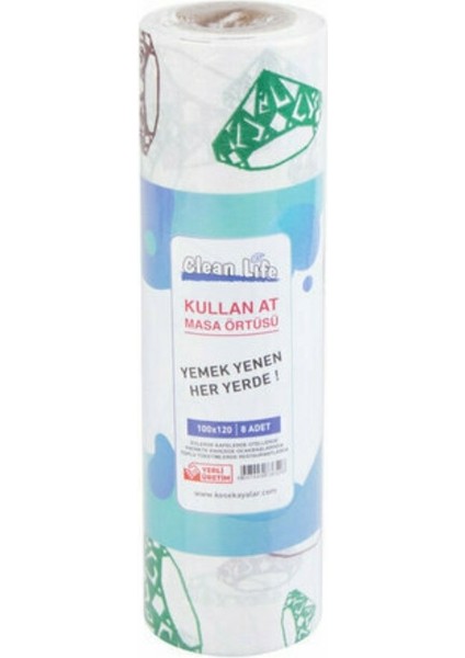 Masa Örtüsü Kağıt Kullan At 8 Li 9. 6mt 100CMX120CM